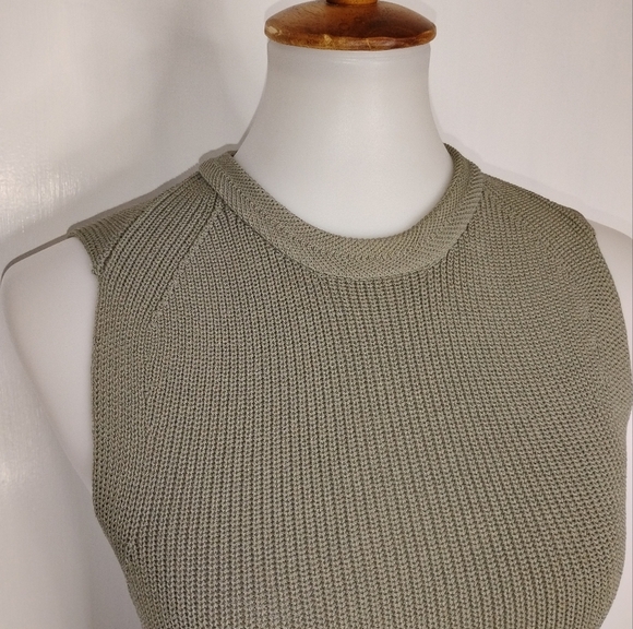 WILFRED DRAB OLIVE KNIT TOP - Picture 2 of 9